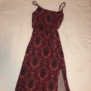 Side slit maxi dress